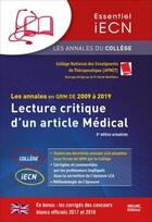 Couverture du livre « Les annales du college lca 2009-2019 » de College aux éditions Med-line