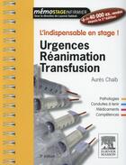 Couverture du livre « Urgences-réanimation-transfusion » de Aures Chaib aux éditions Elsevier-masson
