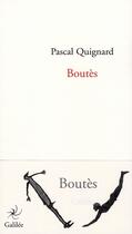 Couverture du livre « Boutès » de Pascal Quignard aux éditions Galilee