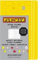 Couverture du livre « Agenda semainier + carnet 2012 ; pac man grand format jaune » de Moleskine aux éditions Moleskine Papet