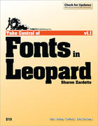 Couverture du livre « Take Control of Fonts in Leopard » de Sharon Zardetto aux éditions Tidbits Publishing, Inc.