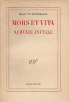 Couverture du livre « Mors et vita / service inutile » de Henry De Montherlant aux éditions Gallimard