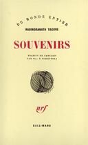 Couverture du livre « Souvenirs » de Rabindranath Tagore aux éditions Gallimard