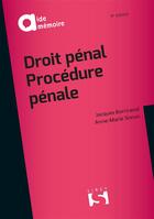 Couverture du livre « Droit pénal, procédure pénale (9e édition) » de Anne-Marie Simon et Jacques Borricand aux éditions Sirey