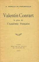 Couverture du livre « Valentin conrart, pere de l'academie francaise » de Mabille De Ponchevil aux éditions Mercure De France