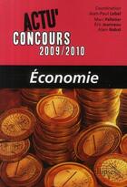 Couverture du livre « Économie (édition 2009/2010) » de Lebel Pelletier aux éditions Ellipses