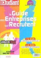 Couverture du livre « Le guide des entreprises qui recrutent ; edition 2002 » de  aux éditions L'etudiant