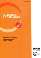 Couverture du livre « Recherche et formation, n° 82/2016 : Simulation et formation » de Audran Jacques aux éditions Ens Lyon