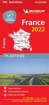 Couverture du livre « France : plastifiée (édition 2022) » de Collectif Michelin aux éditions Michelin