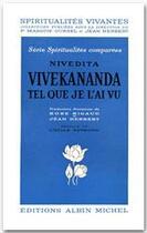Couverture du livre « Vivekananda tel que je l'ai vu » de Nivedita aux éditions Albin Michel