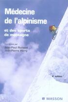 Couverture du livre « Médecine de l'alpinisme et des sports de montagne (4e édition) » de Richalet/Herry aux éditions Elsevier-masson