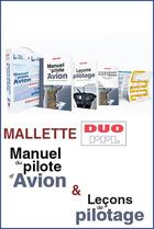 Couverture du livre « Mallette duo ppl : le manuel du pilote d'avion 19e ed + lecons de pilotage 6e ed » de  aux éditions Cepadues