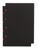 Couverture du livre « Cahier circulo noir sur rouge / noir sur rouge A4 ligné » de  aux éditions Paper Oh
