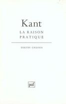 Couverture du livre « La raison pratique » de Emmanuel Kant aux éditions Puf