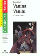 Couverture du livre « Vanina Vanini » de Decobert Champeymond aux éditions Hatier