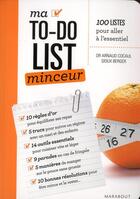 Couverture du livre « Ma to-do list ; minceur » de Sioux Berger et Arnaud Cocaul aux éditions Marabout