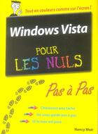 Couverture du livre « Windows vista pas à pas pour les nuls » de Nancy Muir aux éditions First Interactive