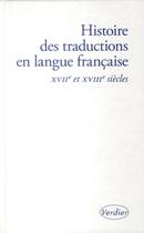 Couverture du livre « Histoire des traductions en langue française » de  aux éditions Verdier