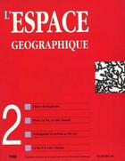 Couverture du livre « L'espace geographique - n 2 - 1998 » de Roger Brunet aux éditions Belin