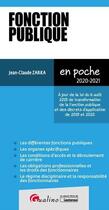 Couverture du livre « Fonction publique (édition 2020/2021) » de Jean-Claude Zarka aux éditions Gualino
