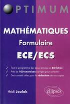 Couverture du livre « Mathématiques en prépa HEC ECE en fiches » de Hedi Joulak aux éditions Ellipses