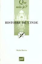 Couverture du livre « Histoire de l'inde (2eme edition) » de Michel Boivin aux éditions Que Sais-je ?