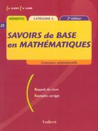 Couverture du livre « Savoirs De Base En Mathematiques » de Aline Bligny et Didier Suard aux éditions Vuibert