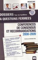 Couverture du livre « Dossiers a questions fermees conferences 2008-2009 » de Durand-Vie Guillaume aux éditions Vernazobres Grego