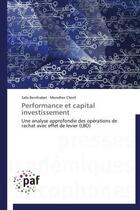 Couverture du livre « Performance et capital investissement » de  aux éditions Presses Academiques Francophones