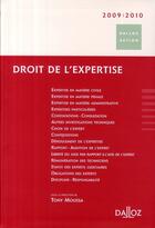 Couverture du livre « Droit de l'expertise (édition 2009/2010) » de Tony Moussa aux éditions Dalloz