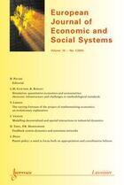 Couverture du livre « European journal of economic and social systems vol 16 n 1 2003 » de  aux éditions Hermes Science Publications