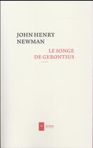 Couverture du livre « Le songe de Gérontius » de John Henry Newman aux éditions Ad Solem