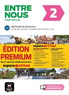 Couverture du livre « Entre nous 2 - livre de l'eleve + cahier + cd - premium » de  aux éditions La Maison Des Langues