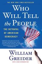 Couverture du livre « Who Will Tell The People » de Greider William aux éditions Simon & Schuster