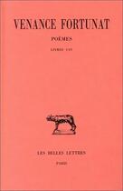 Couverture du livre « Poèmes Tome 1 ; L1-4 » de Venance Fortunat aux éditions Belles Lettres