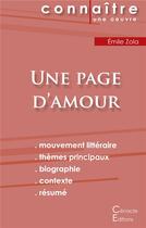 Couverture du livre « Une page d'amour, d'Emile Zola » de  aux éditions Editions Du Cenacle