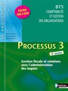 Couverture du livre « Processus 3 bts 2 cgo (les processus) eleve 2012 » de Chamillard/Hingray aux éditions Nathan