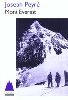Couverture du livre « Mont Everest » de Joseph Peyre aux éditions Hoebeke