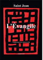 Couverture du livre « L'évangile » de Saint Jean aux éditions Orizons