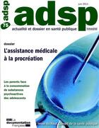 Couverture du livre « Revue ADSP ; l'assistance médicales à la procréation » de Haut Comite De La Sante Publique aux éditions Documentation Francaise