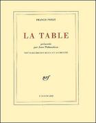 Couverture du livre « La table » de Francis Ponge aux éditions Gallimard