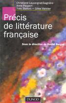 Couverture du livre « Precis De Litterature Francaise » de Gergez aux éditions Dunod
