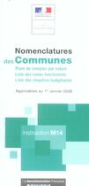 Couverture du livre « Nomenclatures des communes » de  aux éditions Documentation Francaise