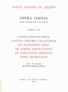 Couverture du livre « Opera omnia - tome 40 pars a-b-c-d-e » de Thomas D'Aquin aux éditions Leonine