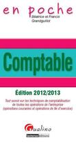 Couverture du livre « Comptable 2012-2013 (4e édition) » de Beatrice Grandguillot et Francis Grandguillot aux éditions Gualino