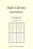 Couverture du livre « Italo calvino narratore » de Paolo Grossi aux éditions Iicp