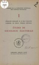 Couverture du livre « Études de sociologie électorale » de  aux éditions Presses De Sciences Po