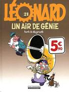 Couverture du livre « Léonard T.21 ; un air de génie » de Bob De Groot et Turk aux éditions Lombard