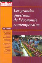 Couverture du livre « Les grandes questions de l'economie contemporaine 2003 » de Bertrand Affile aux éditions L'etudiant
