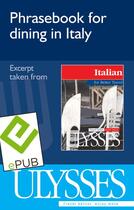 Couverture du livre « Phrasebook for dining in Italy » de Nicole Pons aux éditions Ulysse